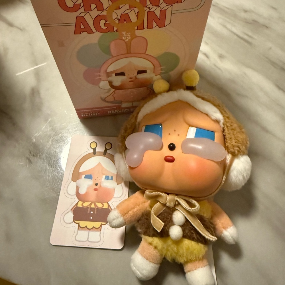Authentic brand new cry baby crying again bee plush